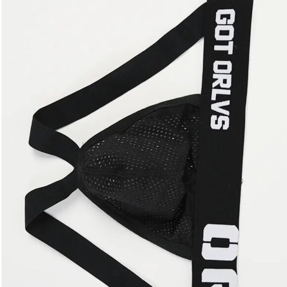 ORLVS Men's Black Sexy Low Waist Jockstrap Large - Picture 4 of 9